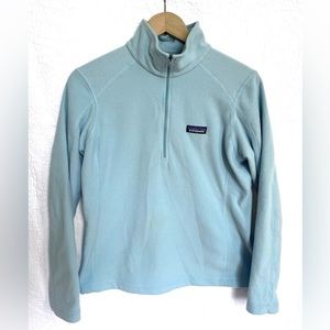 Patagonia fleece 1/4 zip fleece pull over light blue